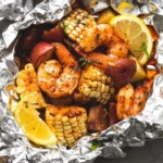 Shrimp Boil Foil Packs | lecremedelacrumb.com
