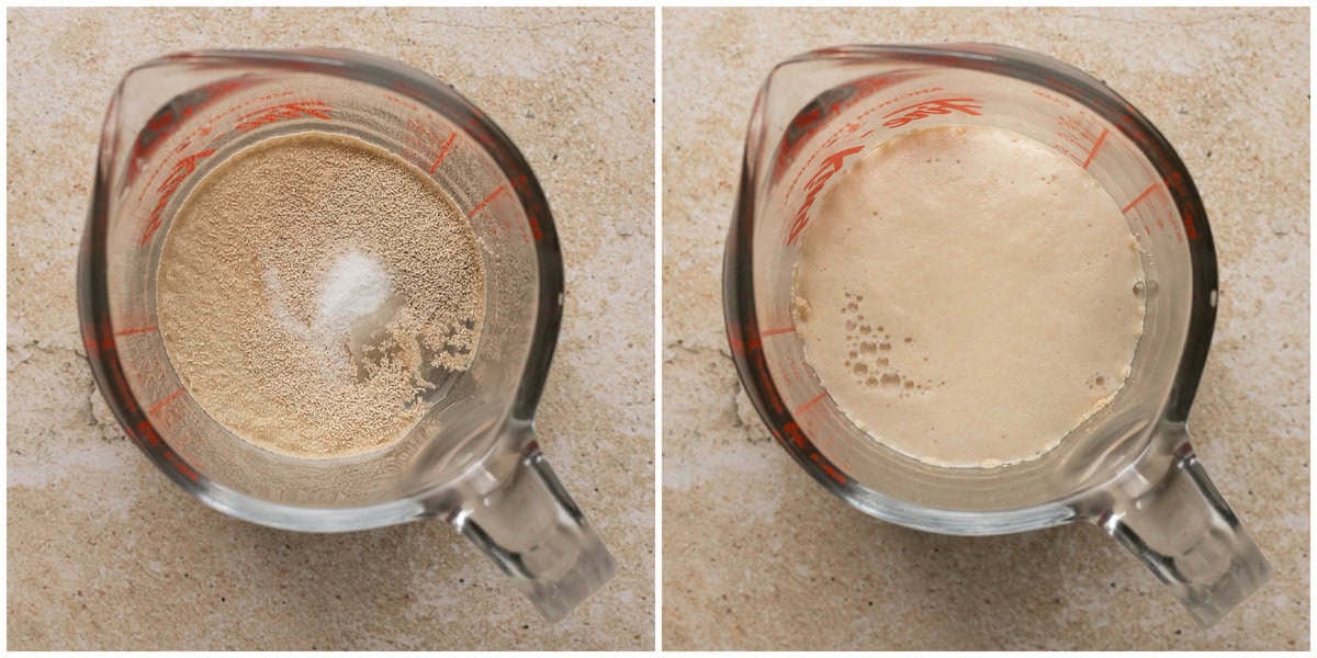 Step 1 for prepping fried yeast donuts. 