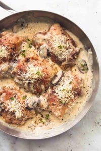 Creamy Parmesan Chicken and Mushrooms | lecremedelacrumb.com