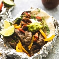 Steak Fajita Foil Packs | lecremedelacrumb.com