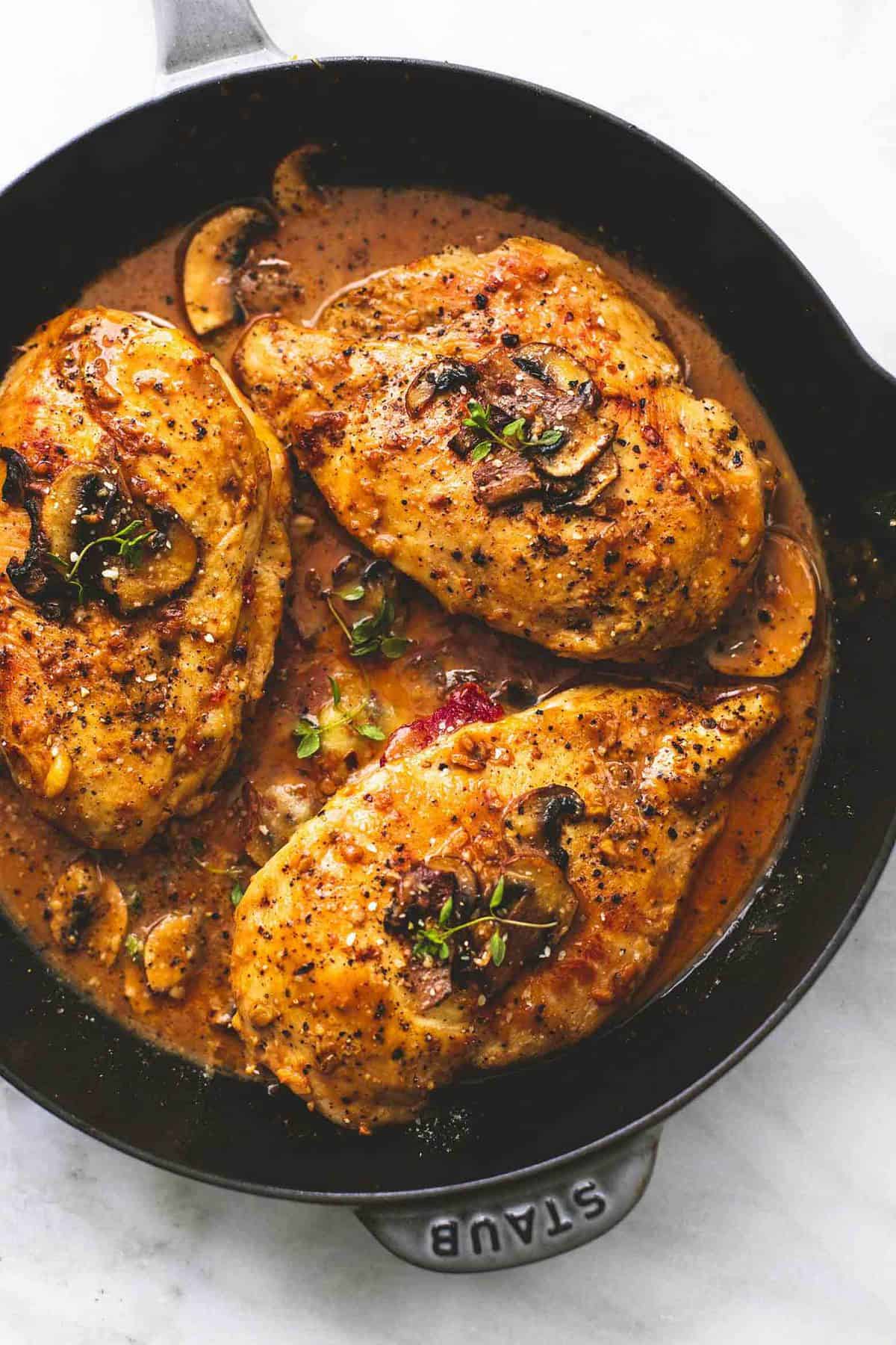 Stuffed Chicken Marsala | lecremedelacrumb.com