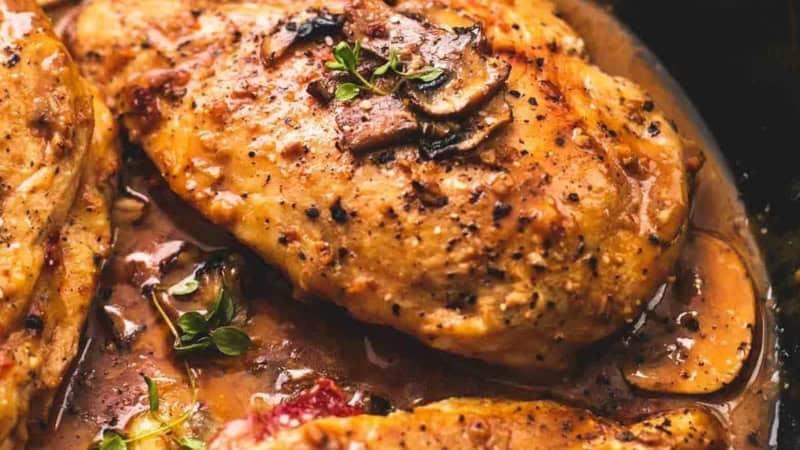 Stuffed Chicken Marsala | lecremedelacrumb.com