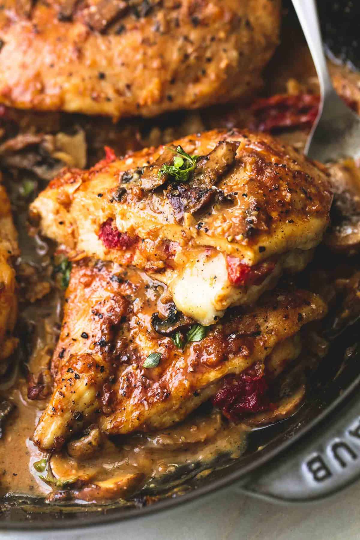 Stuffed Chicken Marsala | lecremedelacrumb.com