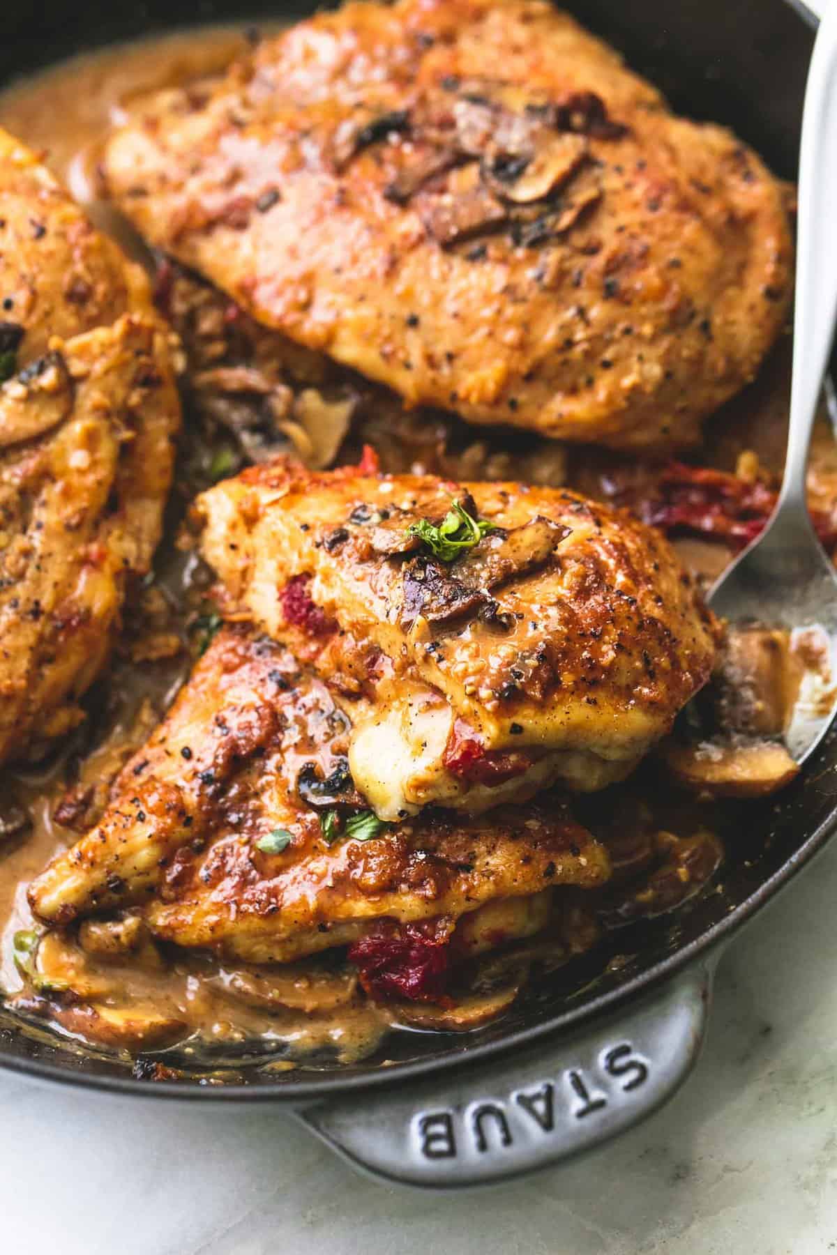 Stuffed Chicken Marsala | lecremedelacrumb.com