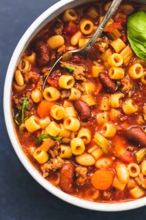 Pasta e Fagioli Soup | lecremedelacrumb.com