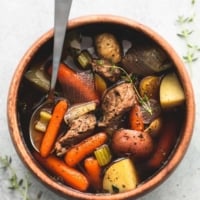 Slow Cooker Beef and Potato Stew | lecremedelacrumb.com