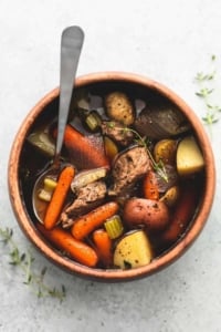 Slow Cooker Beef and Potato Stew | lecremedelacrumb.com
