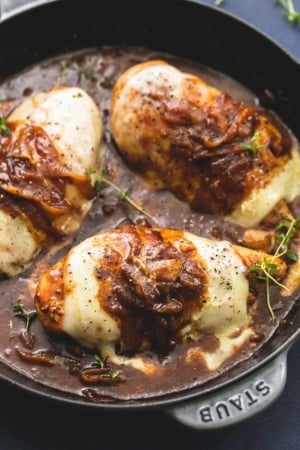 French Onion Chicken | lecremedelacrumb.com