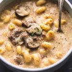 Instant Pot or Slow Cooker Beef Stroganoff Soup | lecremedelacrumb.com
