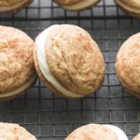 Eggnog Snickerdoodle Whoopie Pies | lecremedelacrumb.com