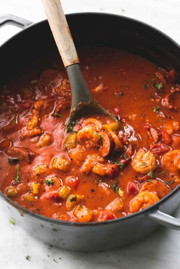 Shrimp and Sausage Gumbo | lecremedelacrumb.com