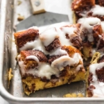 Overnight Cinnamon Roll French Toast Casserole | lecremedelacrumb.com