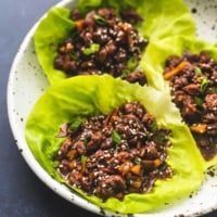 Honey Beef Lettuce Wraps | lecremedelacrumb.com