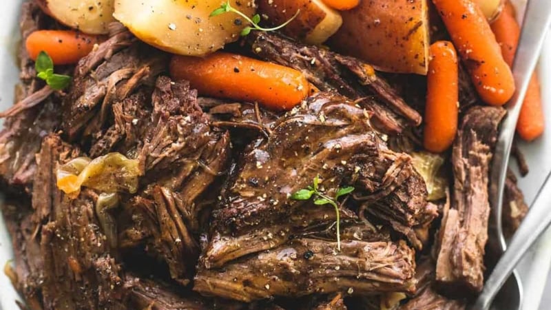 Instant Pot Pot Roast and Potatoes | lecremedelacrumb.com