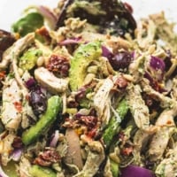 Greek Avocado Chicken Salad | lecremedelacrumb.com