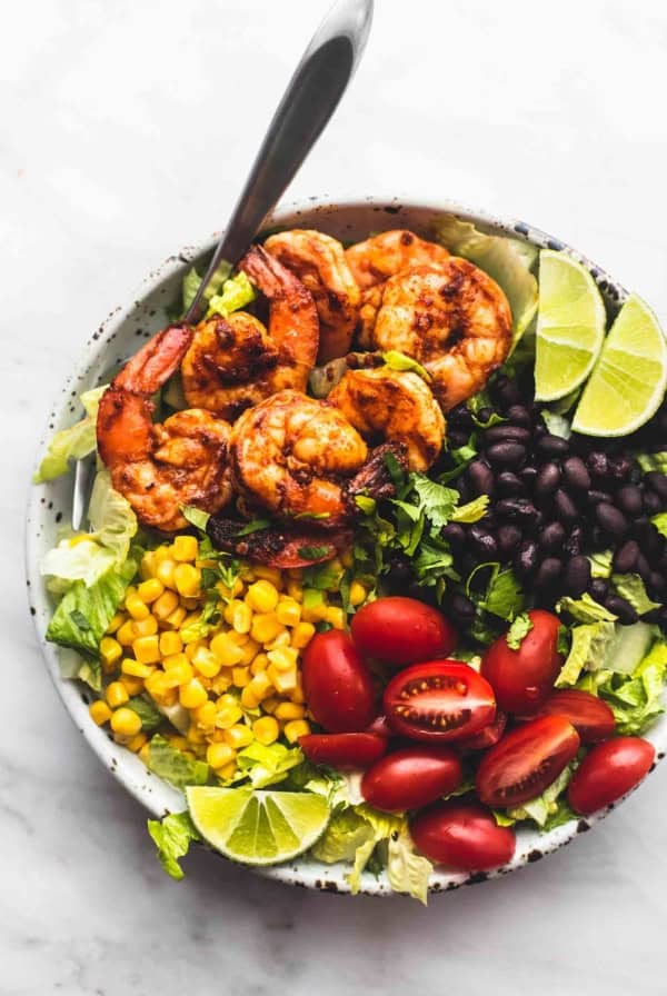 Fiesta Lime Shrimp Salad | lecremedelacrumb.com