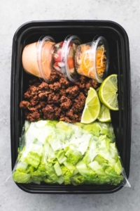 Taco Salad Meal Prep | lecremedelacrumb.com