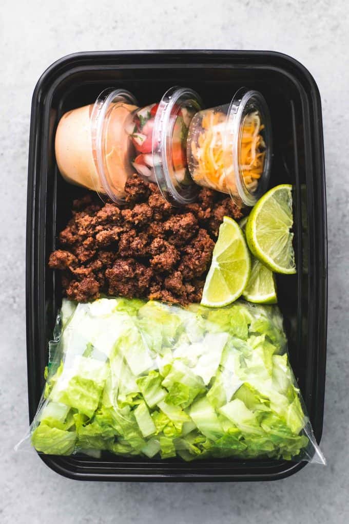 Taco Salad Meal Prep  Creme De La Crumb