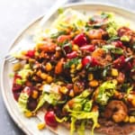 Chipotle Shrimp Tostada | lecremedelacrumb.com