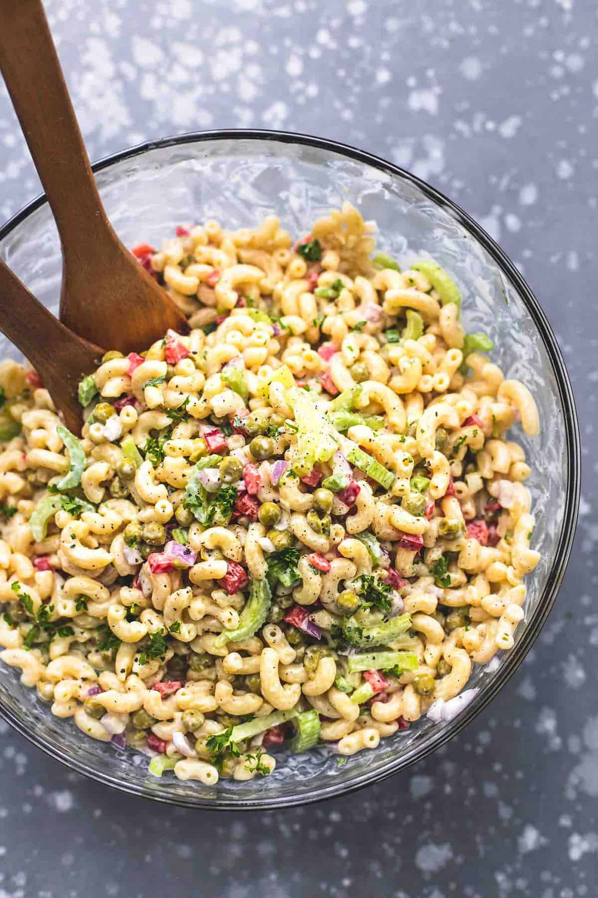 BEST Ever Creamy Sweet Macaroni Salad | lecremedelacrumb.com