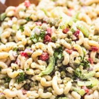 BEST Ever Creamy Sweet Macaroni Salad | lecremedelacrumb.com