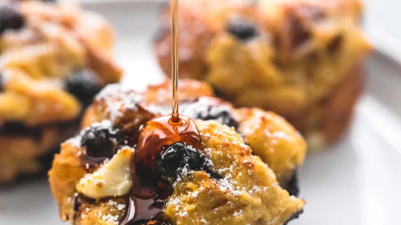 Blueberry Cream Cheese French Toast Muffins | lecremedelacrumb.com