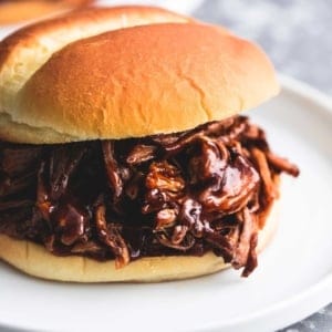 Instant Pot BBQ Pulled Pork easy main dish recipe | lecremedelacrumb.com