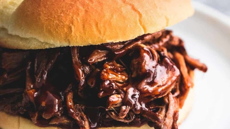 Instant Pot BBQ Pulled Pork easy main dish recipe | lecremedelacrumb.com