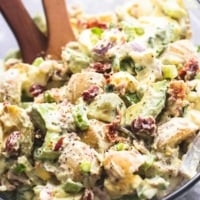 Bacon Avocado Potato Salad | lecremedelacrumb.com