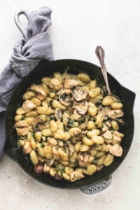 Chicken and Mushroom Gnocchi Skillet | lecremedelacrumb.com