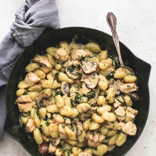 Chicken and Mushroom Gnocchi Skillet - Creme De La Crumb