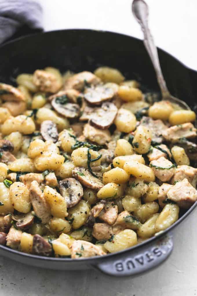 Chicken and Mushroom Gnocchi Skillet Creme De La Crumb