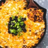 Mexican Beef and Rice Skillet | lecremedelacrumb.com