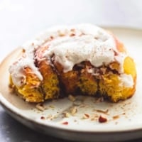 Pumpkin Cinnamon Rolls | lecremedelacrumb.com