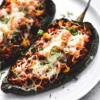 Southwest Stuffed Poblano Peppers | lecremedelacrumb.com