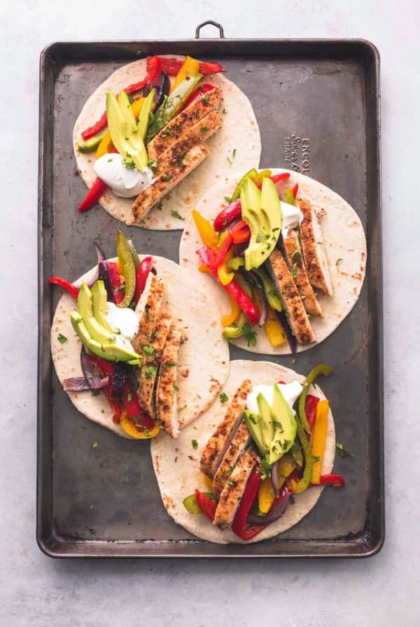 Healthy Sheet Pan Chicken Fajitas