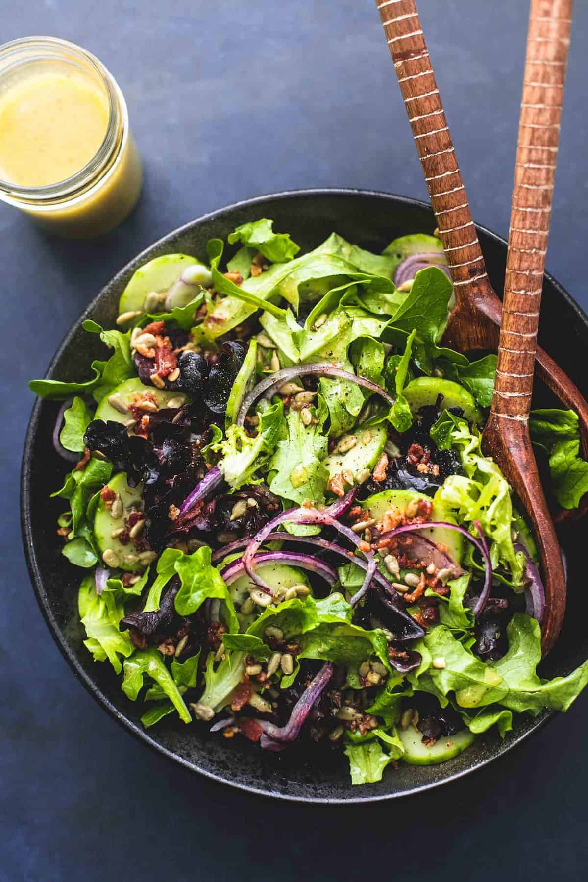 Best Simple Tossed Green Salad | Creme De La Crumb