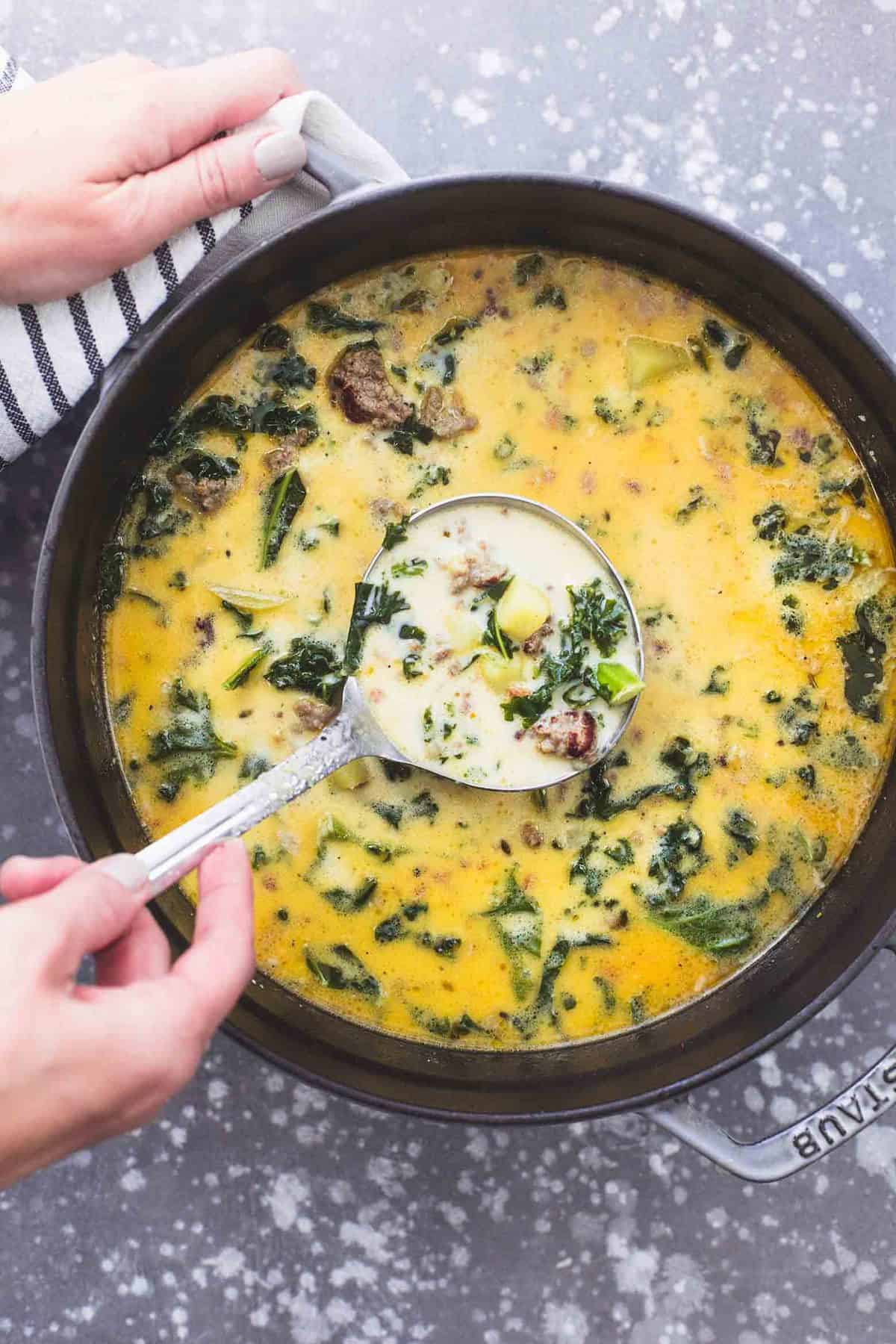 Simple Zuppa Toscana Soup Recipe | lecremedelacrumb.com