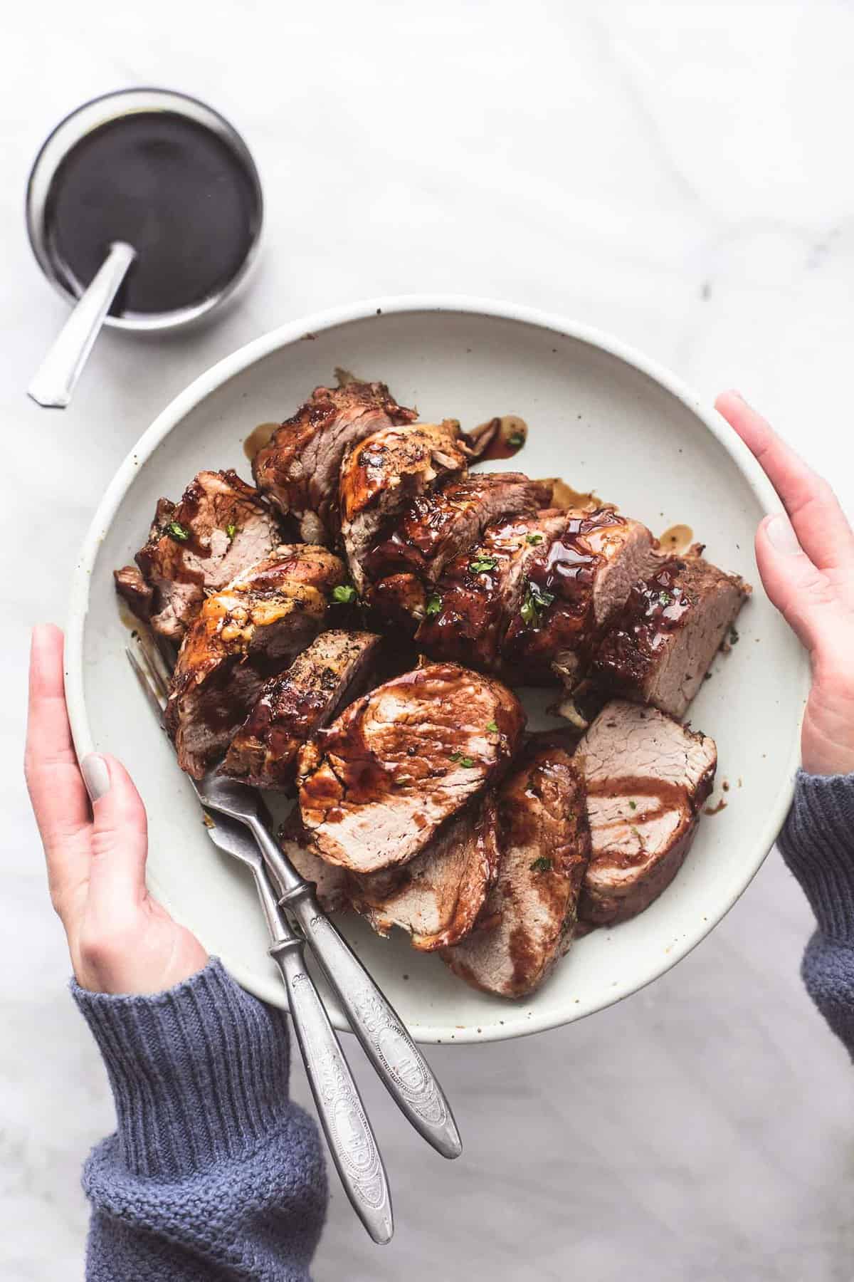 Instant Pot Balsamic Pork Tenderloin recipe | lecremedelacrumb.com