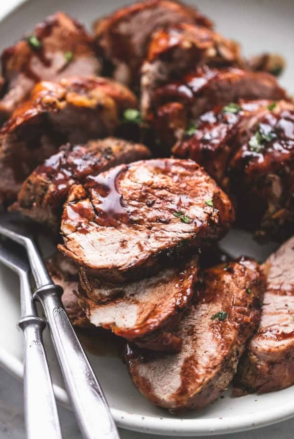Instant Pot Balsamic Pork Tenderloin recipe | lecremedelacrumb.com