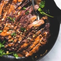 Thai Peanut Beef (Five Ingredients) easy dinner recipe | lecremedelacrumb.com
