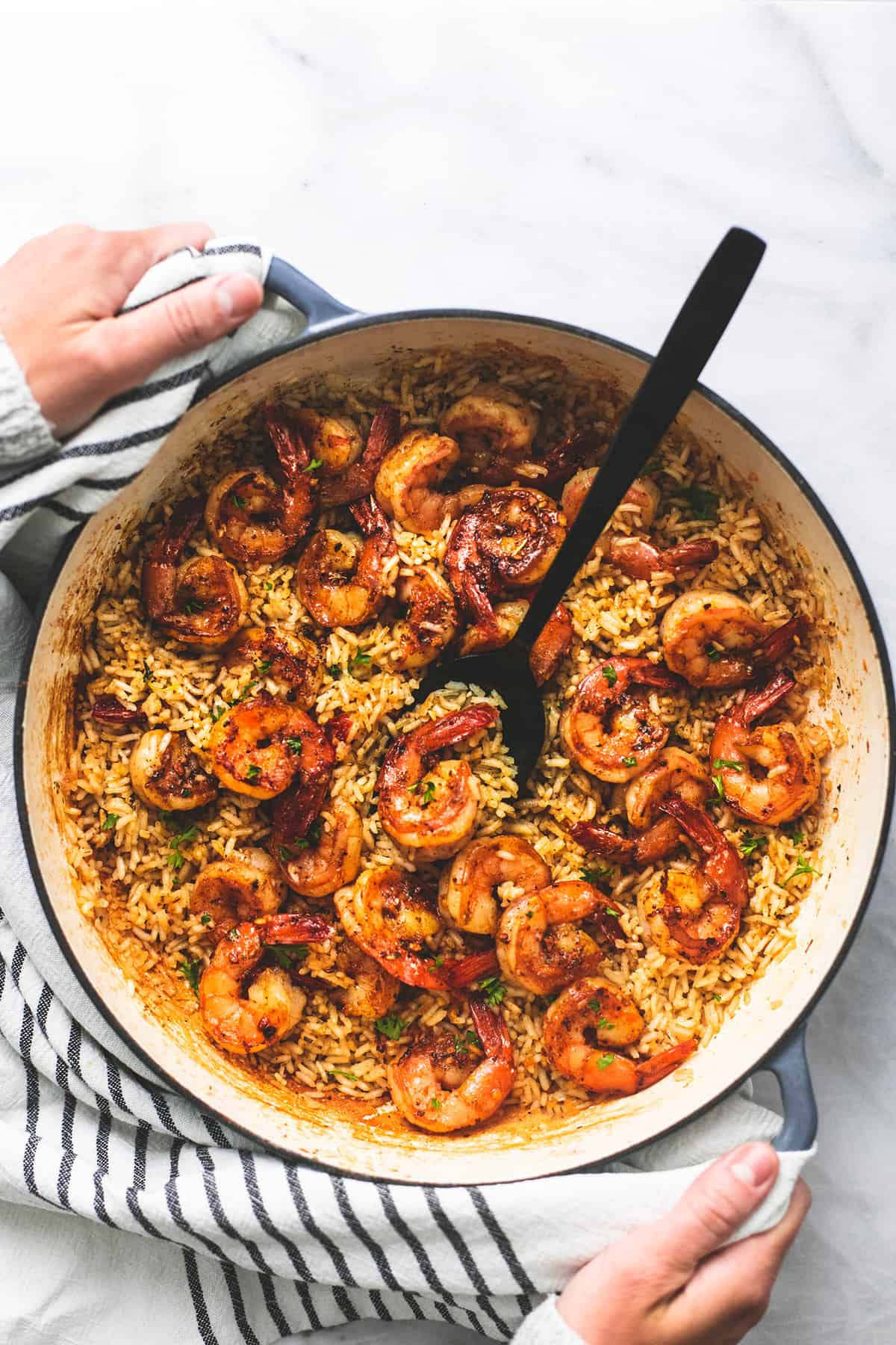 Cajun Shrimp and Rice Skillet | lecremedelacrumb.com