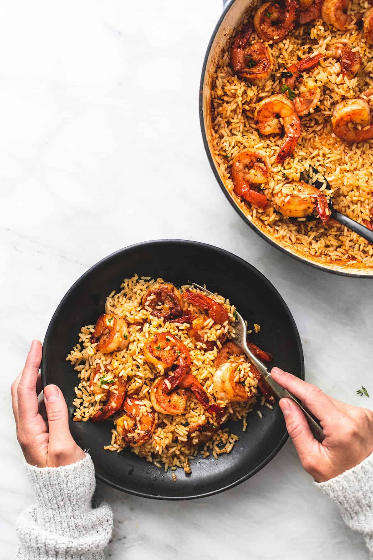 Cajun Shrimp and Rice Skillet | lecremedelacrumb.com