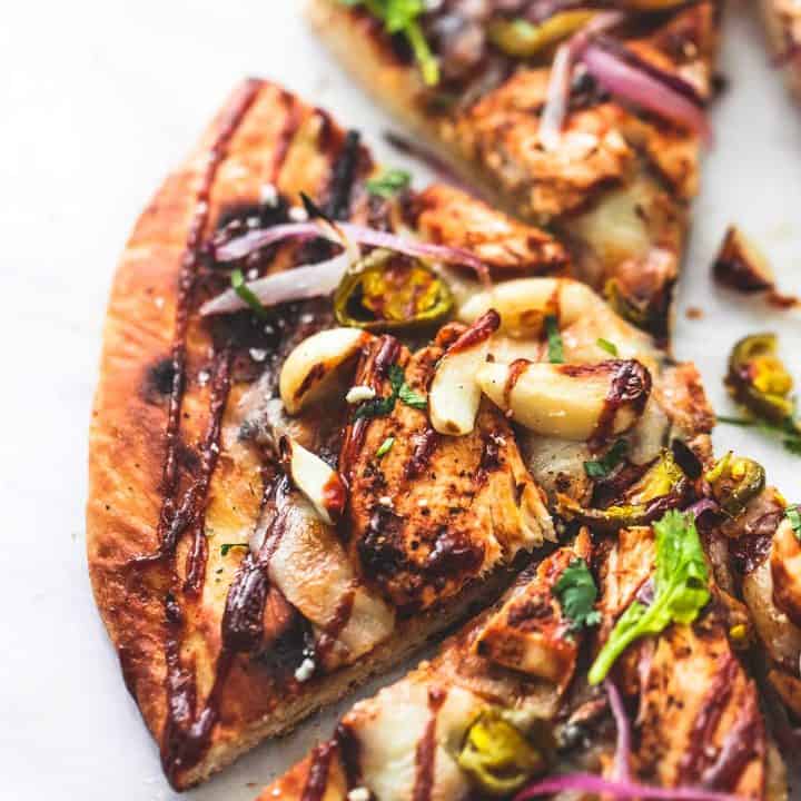 Grilled BBQ Chicken Pizza | lecremedelacrumb.com