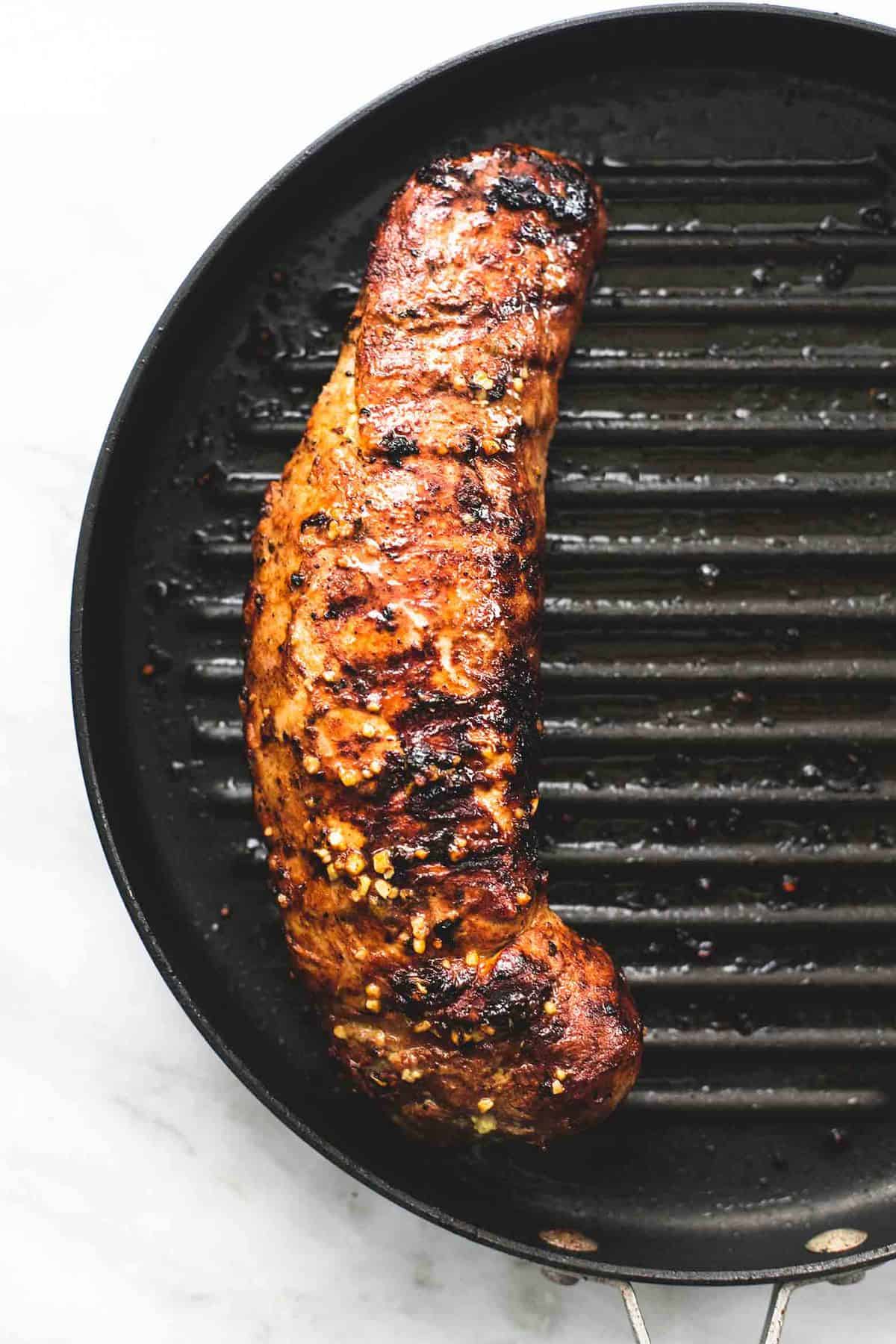 Best Ever Healthy Grilled Pork Tenderloin recipe | lecremedelacrumb.com
