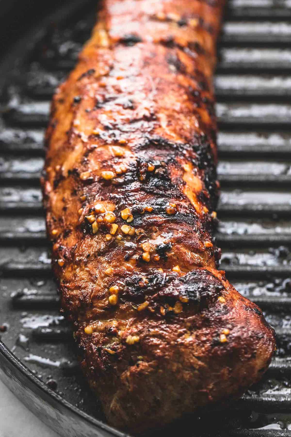 Best Ever Healthy Grilled Pork Tenderloin recipe | lecremedelacrumb.com