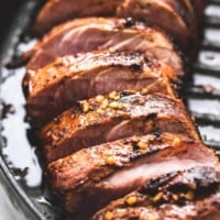 Best Ever Healthy Grilled Pork Tenderloin recipe | lecremedelacrumb.com