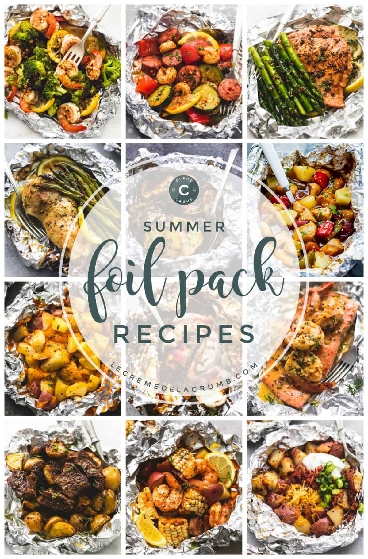 image of the cover of "summer foil pack Recipes" cookbook.