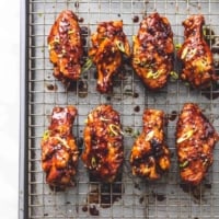 Spicy Korean BBQ Chicken Wings recipe lecremedelacrumb.com