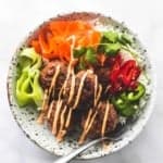Easy Pork Banh Mi Bowls dinner recipe | lecremedelacrumb.com